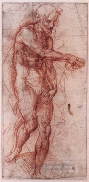  del pintura - Estudio para el bautismo del pueblo manierismo renacentista Andrea del Sarto